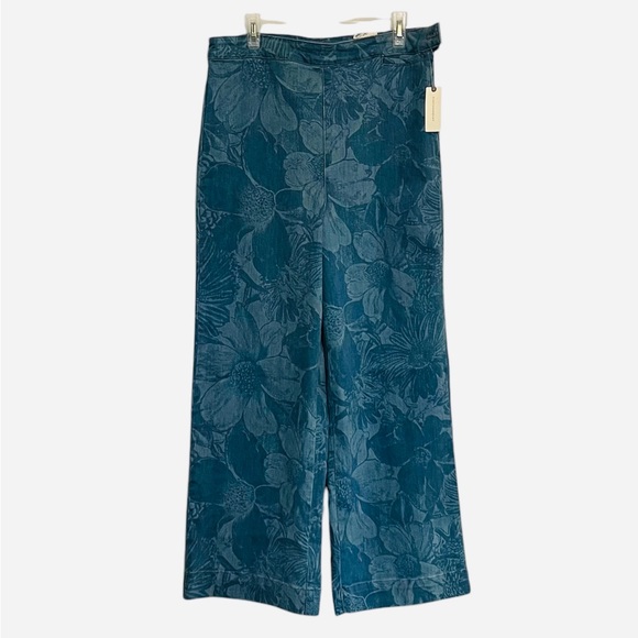 NWT Anthropologie Pilcro The Skipper High Rise Wide Leg Cropped Floral  Size 33T - Picture 3 of 13
